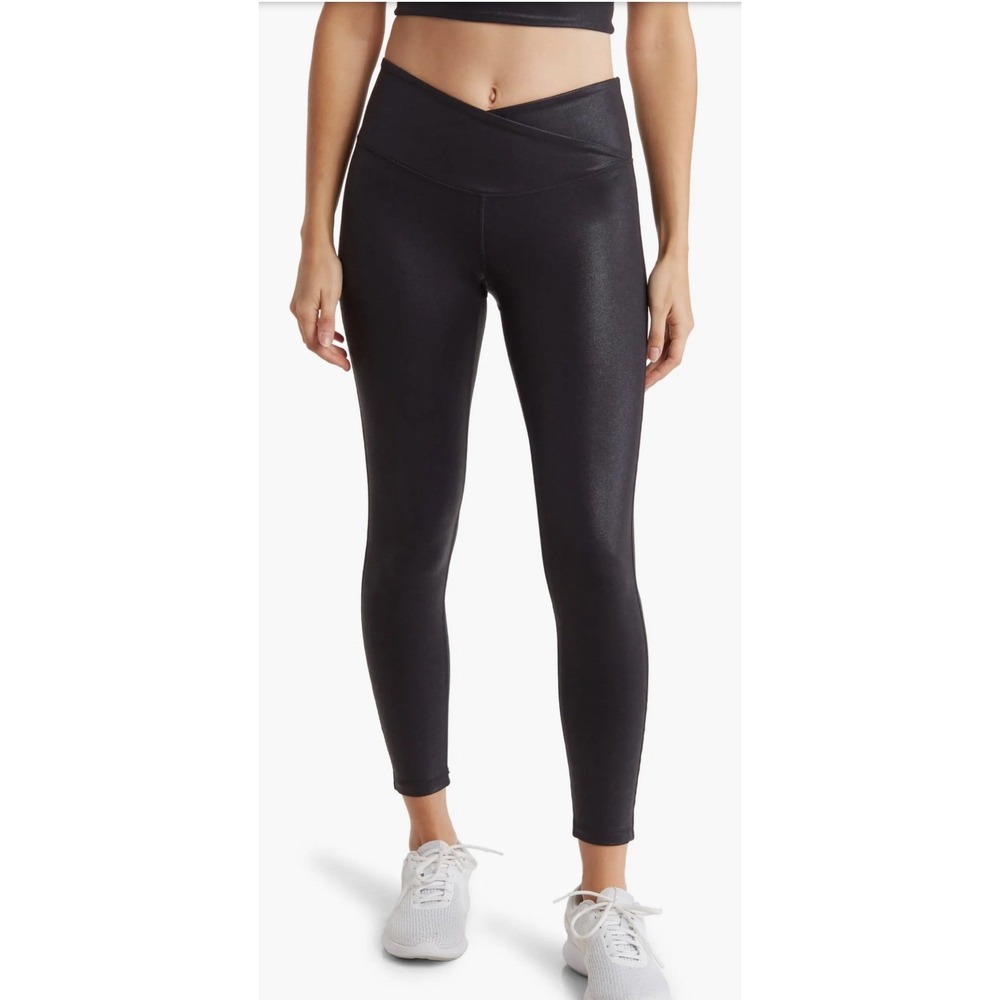 Z By Zella High Waist Crossband Shine 7/8 Leggings New